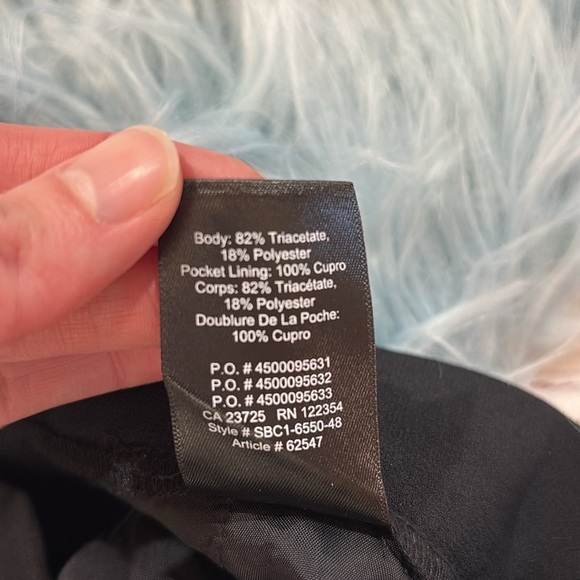 Aritzia Babaton Conan Crop Pants Black White sz 2 - Picture 8 of 9